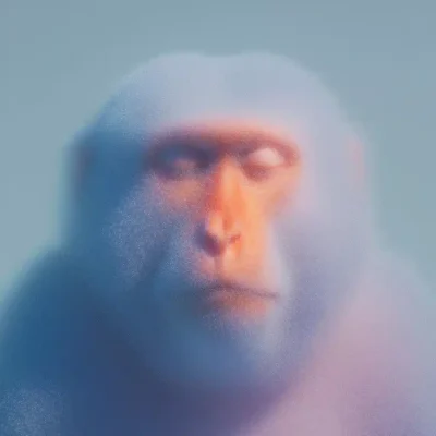 Cyberpunk Monkey Silhouette