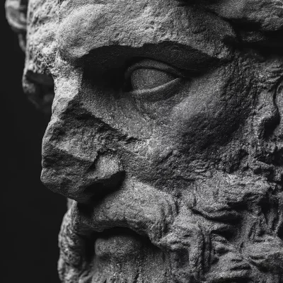 Zeus Stone Sculpture Portrait