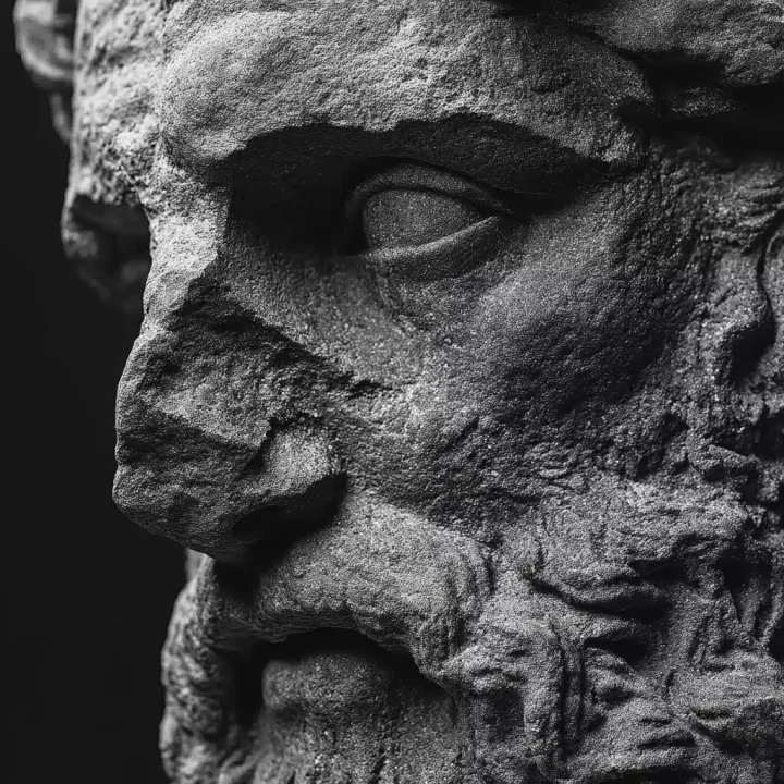 Zeus Stone Sculpture Portrait