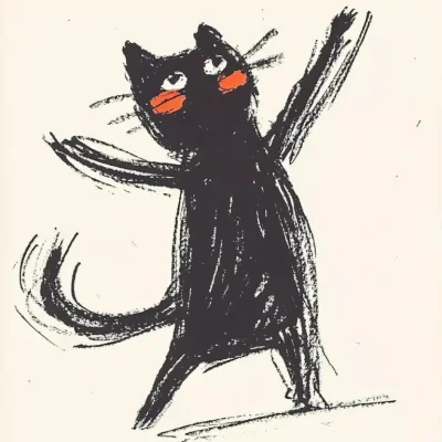 Black Cat Dancing Digitally