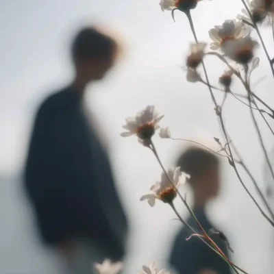 Blurred Flowers Minimalist Shot