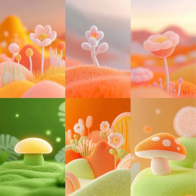 Cotton Candy Landscapes