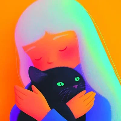 Cute Ghost with Cat