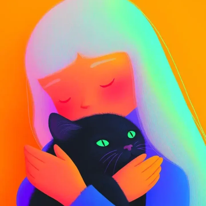 Cute Ghost with Cat