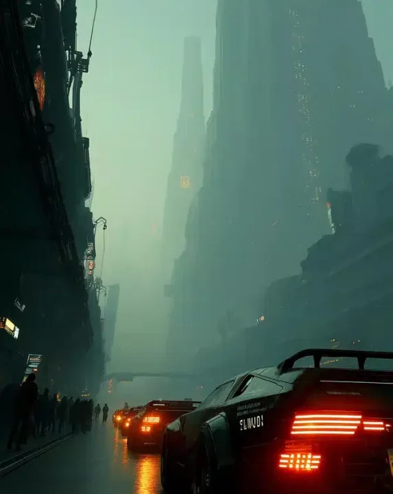 Futuristic Car in City