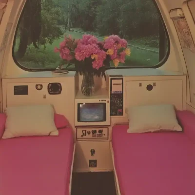 Iridescent 80S Spaceship Bedroom