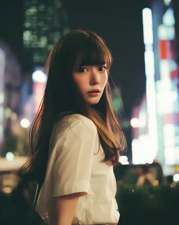 Japanese Model in Cityscape
