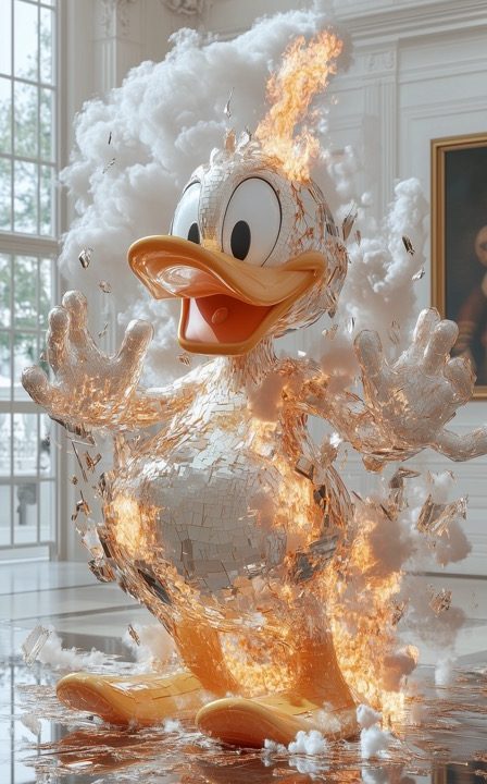 KWAS Styled Giant Donald Duck Sculpture