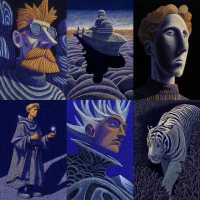 Knitted - Texture Surreal Paintings