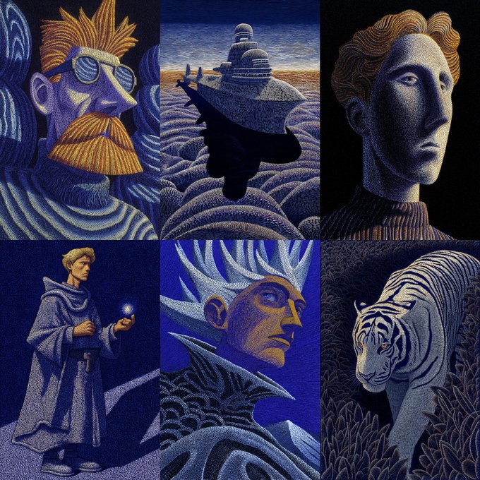 Knitted - Texture Surreal Paintings