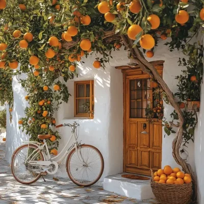 Mediterranean House with Bicycle