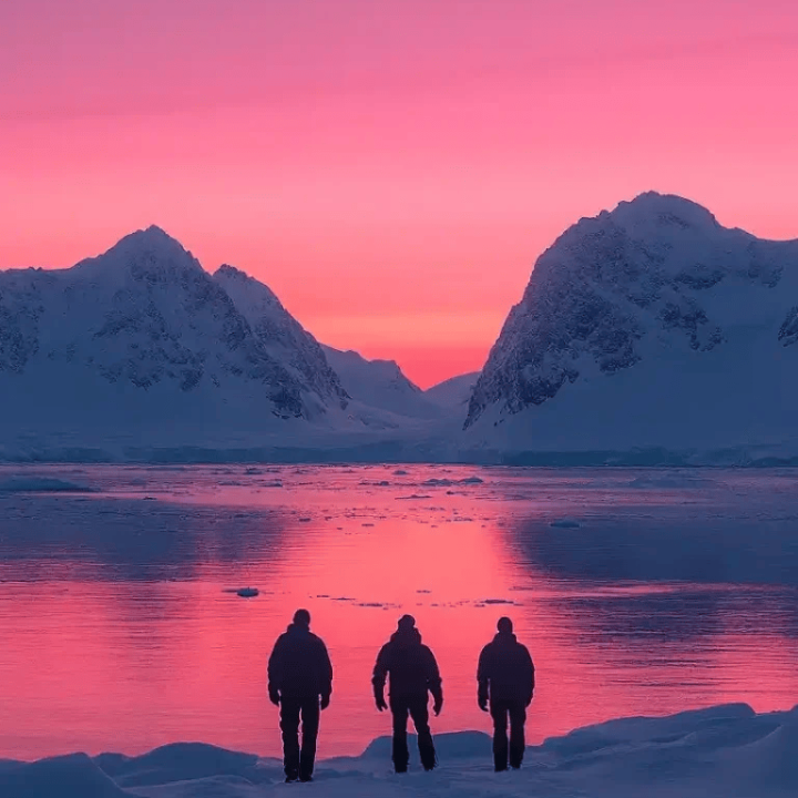 Minimalist Antarctic Dusk Photography