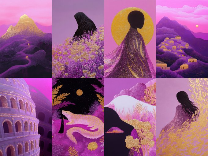 Mysterious Women in Purple