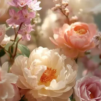 Pastel Floral Watercolor Background