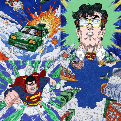 Retro Anime Superhero & Sci-Fi Comic Book Art