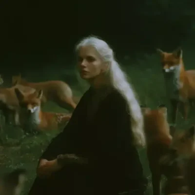 Slavic Woman in Forest