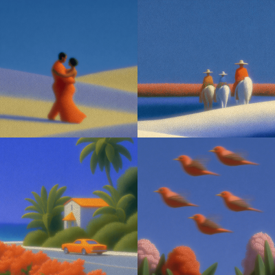 Soft Focus Minimalist Tropical & Romantic Illustration Set