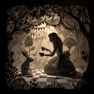 Surreal Paper Cut Alice