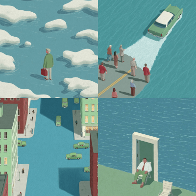 Surreal Water & Urban Metaphor Art Series