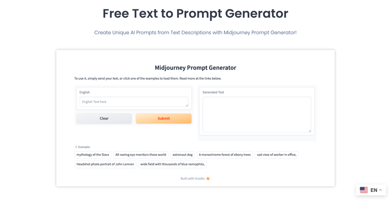 Free Online Text-to-Prompt Generator