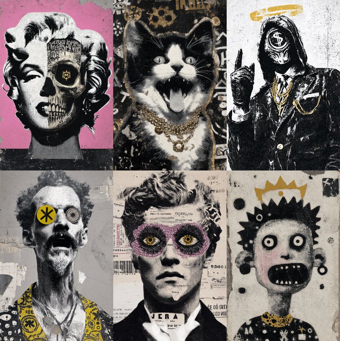 Urban Grunge Collage Artworks