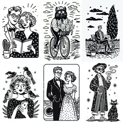Vintage Line Drawings