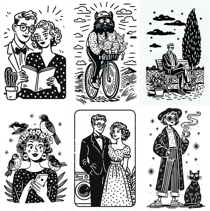 Vintage Line Drawings