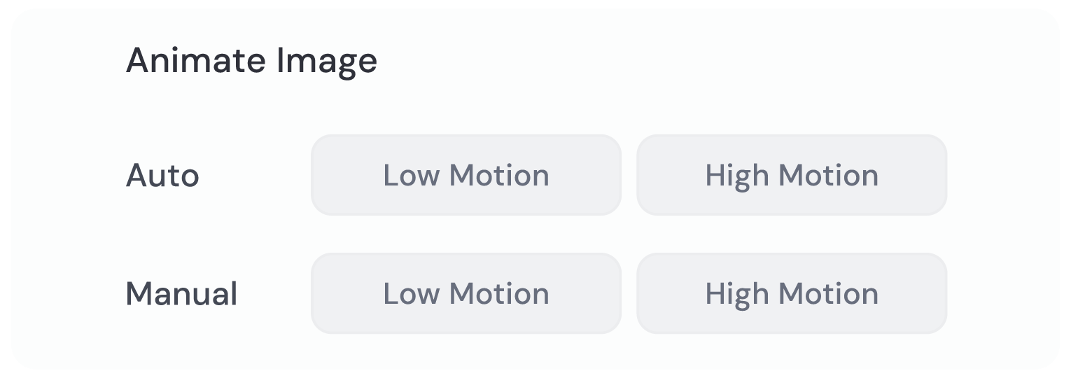 Choose Motion on Midjourney Video