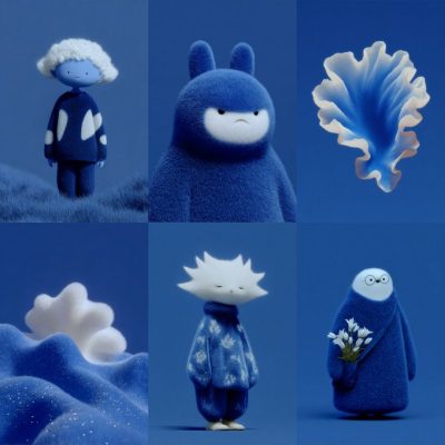 Whimsical Blue-toned Worlds